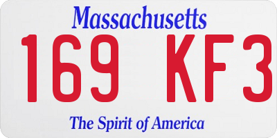MA license plate 169KF3