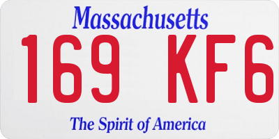 MA license plate 169KF6