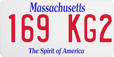 MA license plate 169KG2