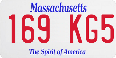 MA license plate 169KG5