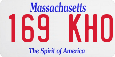 MA license plate 169KH0