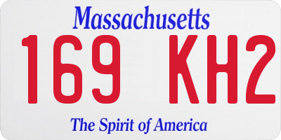 MA license plate 169KH2