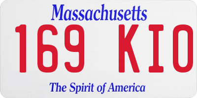 MA license plate 169KI0