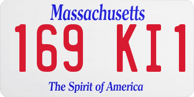 MA license plate 169KI1