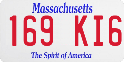 MA license plate 169KI6