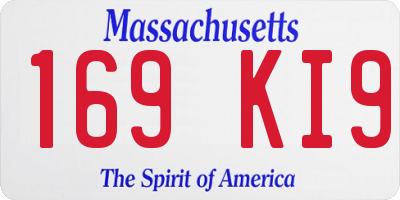 MA license plate 169KI9