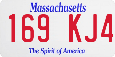 MA license plate 169KJ4