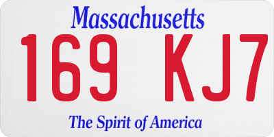 MA license plate 169KJ7