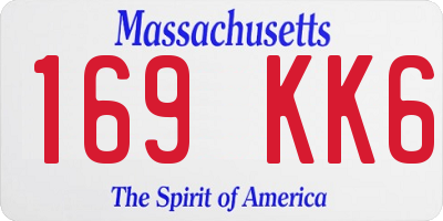 MA license plate 169KK6
