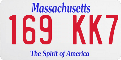 MA license plate 169KK7