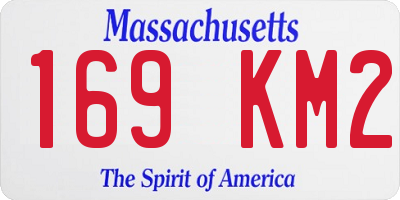 MA license plate 169KM2
