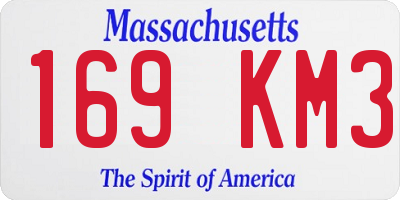 MA license plate 169KM3