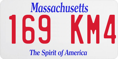 MA license plate 169KM4