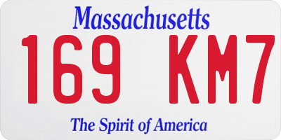 MA license plate 169KM7