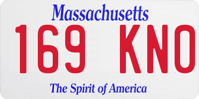 MA license plate 169KN0