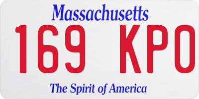 MA license plate 169KP0