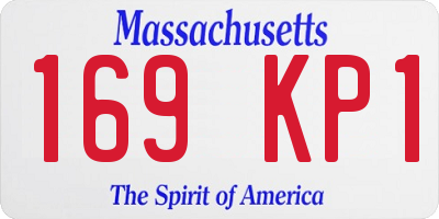 MA license plate 169KP1