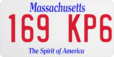 MA license plate 169KP6