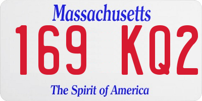 MA license plate 169KQ2
