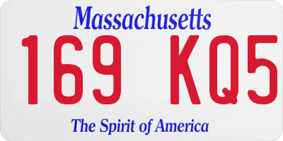 MA license plate 169KQ5