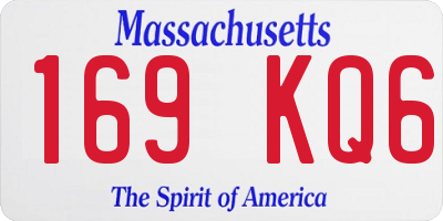MA license plate 169KQ6