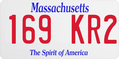 MA license plate 169KR2