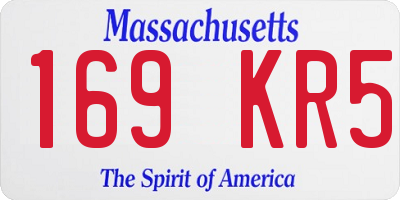 MA license plate 169KR5