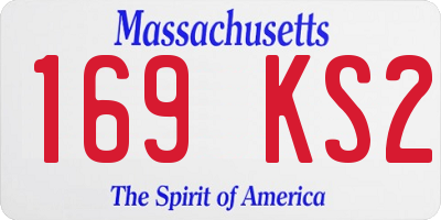MA license plate 169KS2