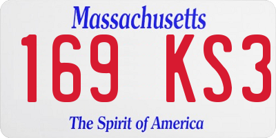 MA license plate 169KS3