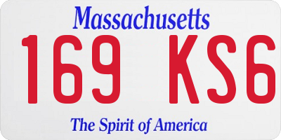MA license plate 169KS6