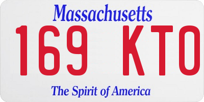 MA license plate 169KT0
