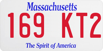 MA license plate 169KT2