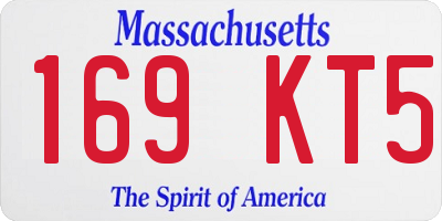 MA license plate 169KT5