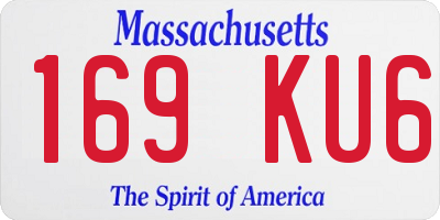 MA license plate 169KU6