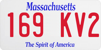 MA license plate 169KV2