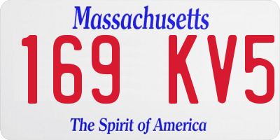 MA license plate 169KV5