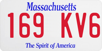 MA license plate 169KV6