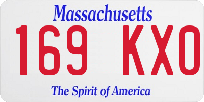 MA license plate 169KX0