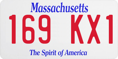 MA license plate 169KX1