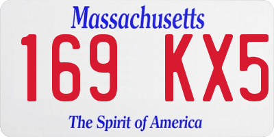 MA license plate 169KX5