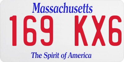 MA license plate 169KX6