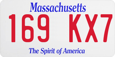 MA license plate 169KX7