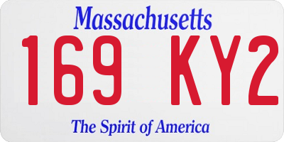 MA license plate 169KY2