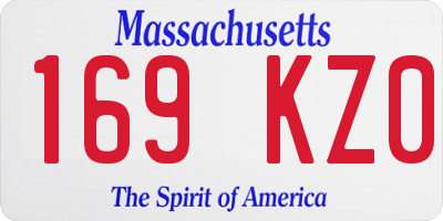 MA license plate 169KZ0