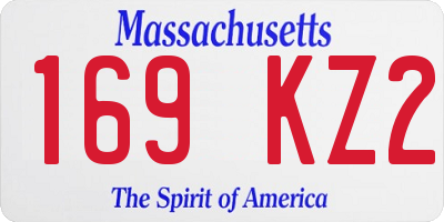 MA license plate 169KZ2