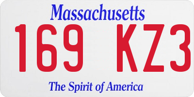 MA license plate 169KZ3