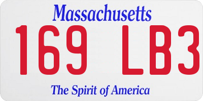 MA license plate 169LB3