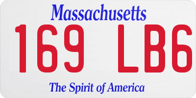 MA license plate 169LB6