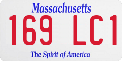 MA license plate 169LC1