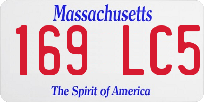 MA license plate 169LC5